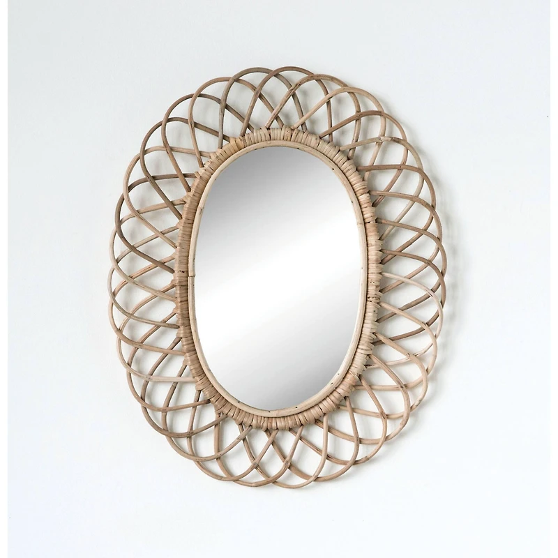 Hello Honey® Oval Woven Bamboo Wall Mirror