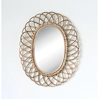 Hello Honey® Oval Woven Bamboo Wall Mirror