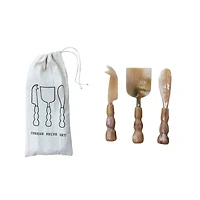 Hello Honey® Citron & Plum Elegance Natural Horn Cheese Knife Set