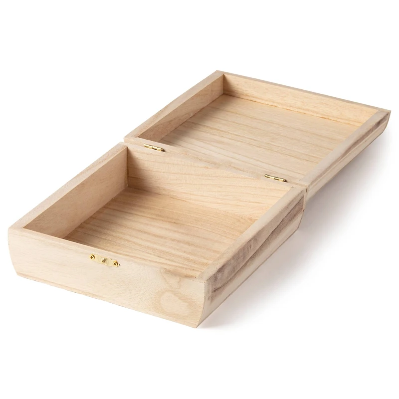 8 Pack: 7.25" Curved Sides Wooden Box by Make Market®