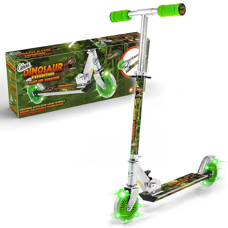 Dinosaur Folding Scooter With Flashing Wheels