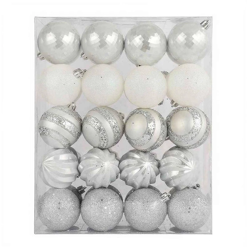 40 Pack 2" Silver Shatterproof Ball Ornaments by Ashland®