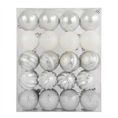 40 Pack 2" Silver Shatterproof Ball Ornaments by Ashland®