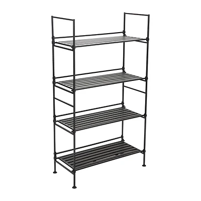 Organize It All 4 Tier Espresso Freestanding Shelf