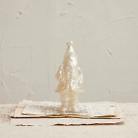 Hello Honey® 6.75" White Decorative Mercury Glass Santa