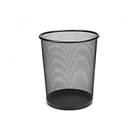Mind Reader Garbage Round Metal Mesh Waste Basket Recycling Bin