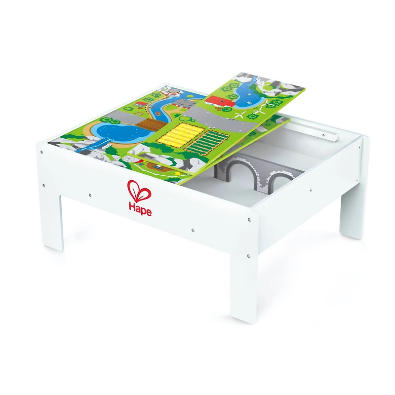 Hape Railway Collection Play & Stow Storage Activity Table