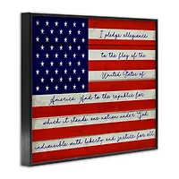 Stupell Industries Pledge of Allegiance Flag Framed Giclee Art