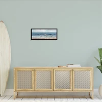 Stupell Industries Sandpipers Birds Cloudy Sky Beach Shore Painting Framed Giclee Art