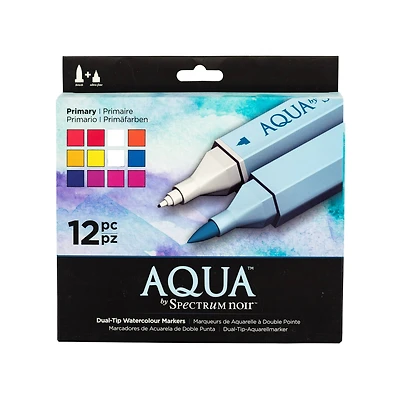 Spectrum Noir™ Aqua™ Primary Dual-Tip Watercolor Marker Set