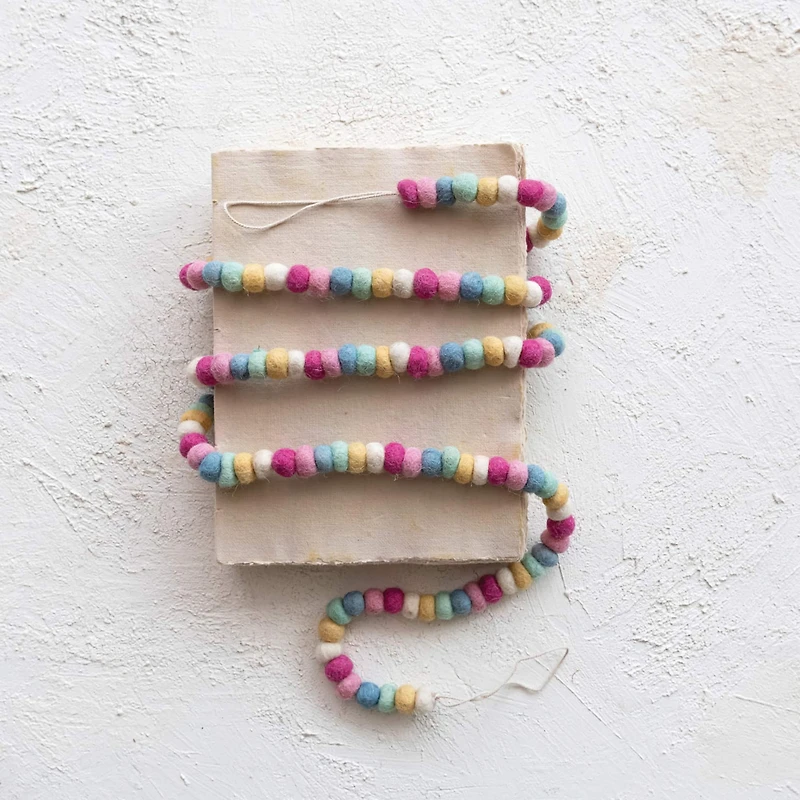 Hello Honey® 6ft. Handmade Wool Felt Ball Garland