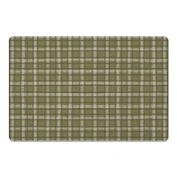 Green Multi Plaid Floor Mat