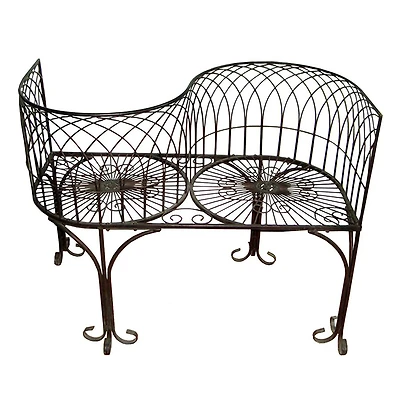 Design Toscano 32" Tete a Tete Kissing Garden Bench
