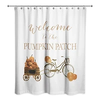 Pumpkin Wagon Shower Curtain