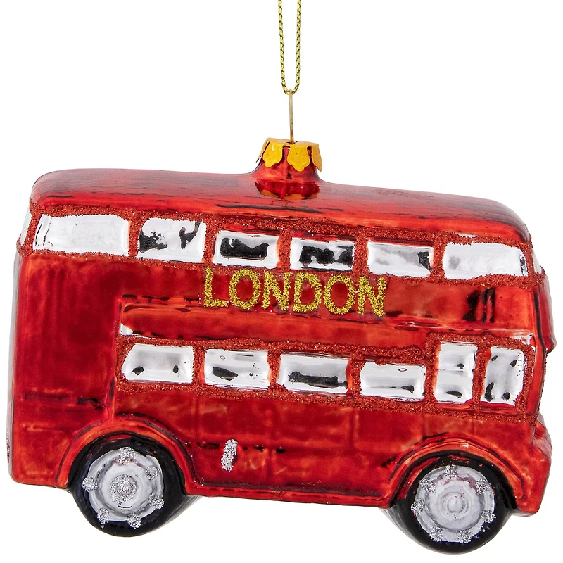4.5" Red Double Decker London Tour Bus Christmas Ornament
