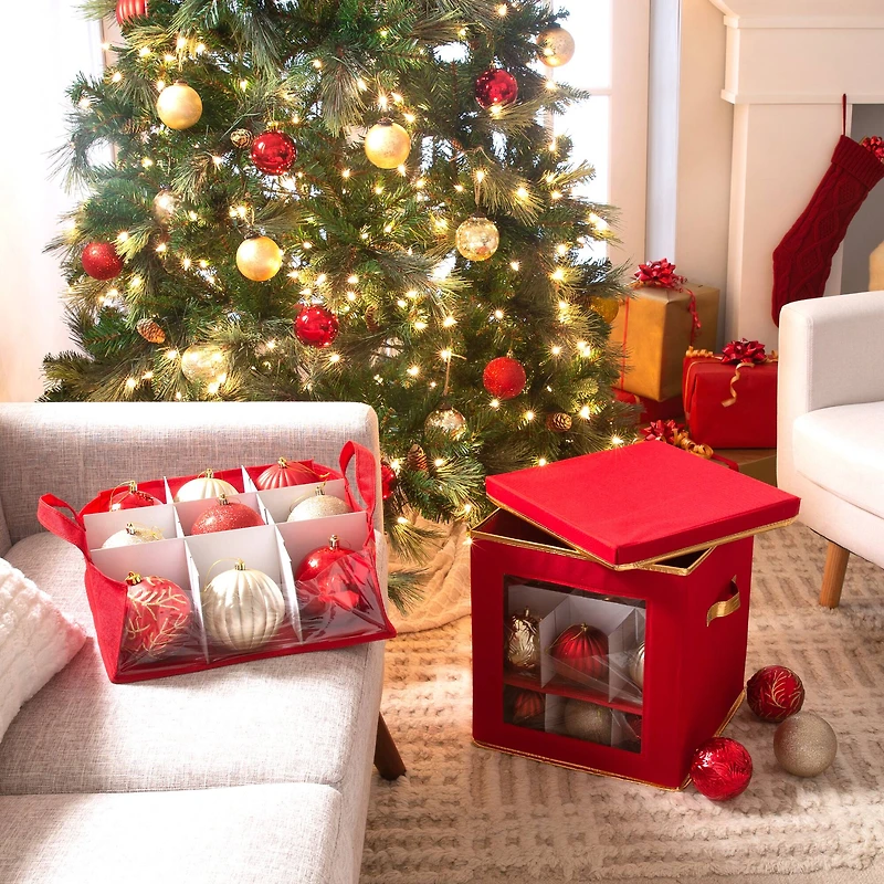 Simplify Ornament Storage Box with See-Through Window