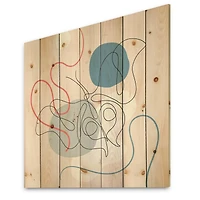 Designart - Butterfly One Line Drawing On Cubism Shapes II