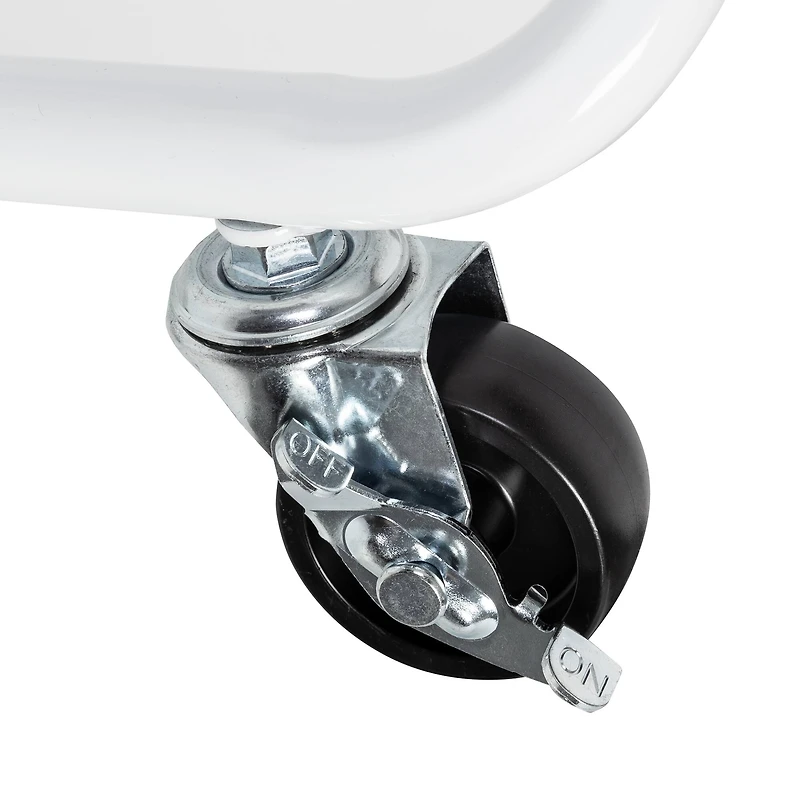 Honey Can Do White 3-Tier Metal Rolling Cart