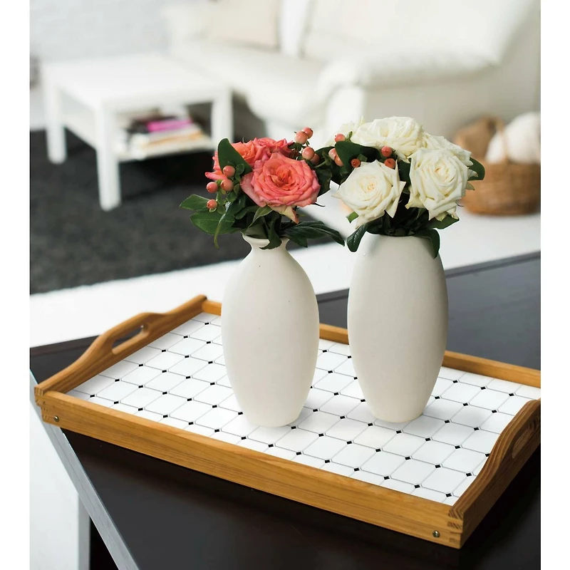 RoomMates Black & White Diamond Backsplash StickTiles®