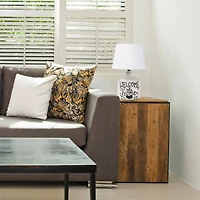 Simple Designs™ 15" Welcome Home Rustic Ceramic Accent Table Lamp