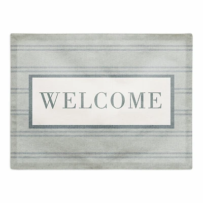Welcome Stripe Cotton Twill Placemat