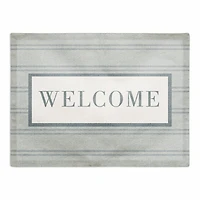 Welcome Stripe Cotton Twill Placemat