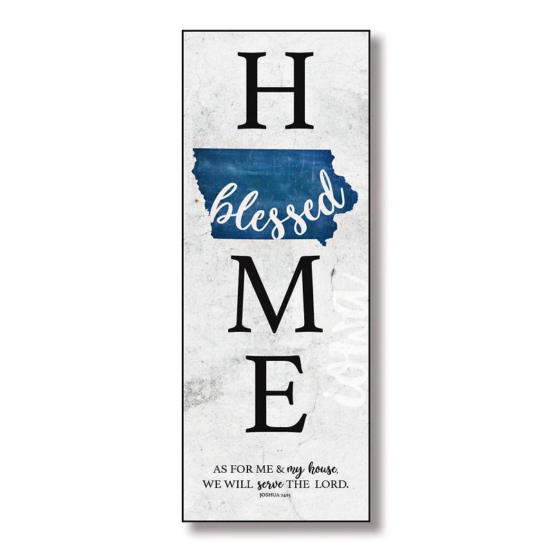 Iowa Home-Blessed Wood Wall Plaque With Hanger