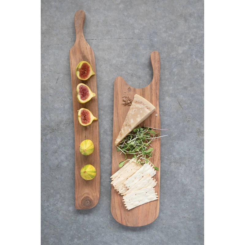 Hello Honey® 17.75" Abstract Acacia Wood Cheese/Cutting Board with Handle