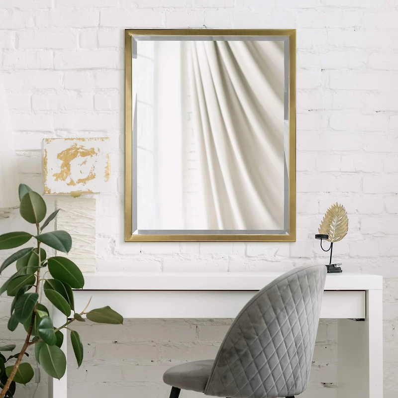 Head West Classic Gold Metal Framed Wall Mirror - 30" x 24"