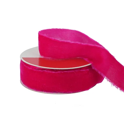 1.5" x 15ft. Hot Pink Velvet Ribbon by Celebrate It®