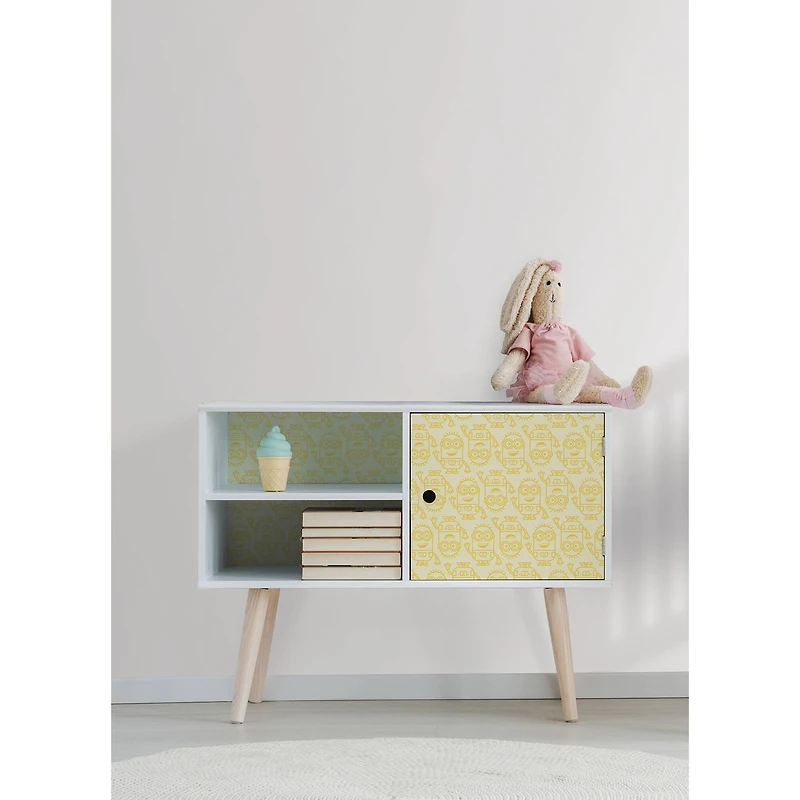 RoomMates Minions Line Art Yellow Peel & Stick Wallpaper