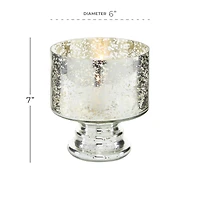 7" Clear Glass Contemporary Candle Holder