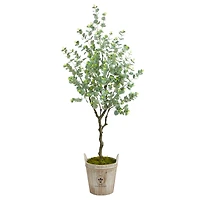 5ft. Eucalyptus Artificial Tree in Farmhouse Planter