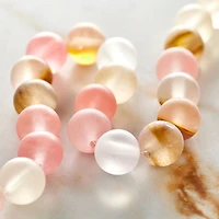 12 Pack: Matte Cherry Quartz Round Beads, 8mm by Bead Landing™