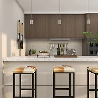 13" Cream Mango Wood Tray with Black Metal Leg