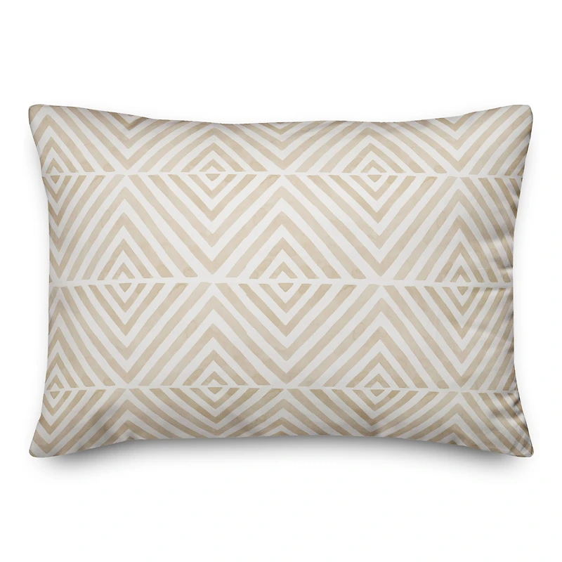 Cream Diamond Pattern Throw Pillow