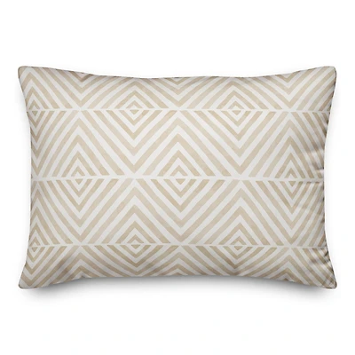 Cream Diamond Pattern Throw Pillow