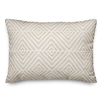 Cream Diamond Pattern Throw Pillow