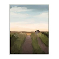 Stupell Industries Subtle Vineyard Landscape with Ombre Skyline Wall Plaque