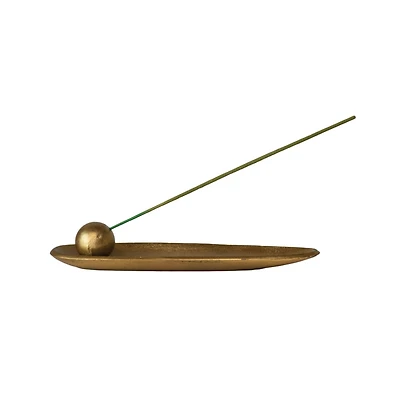 Hello Honey® 10" Gold Finish Modern Boho Aluminum Incense Holder