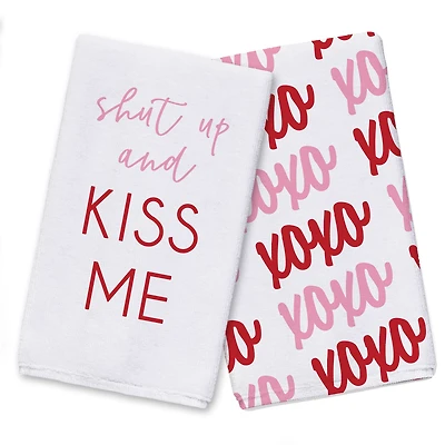 Shut Up & Kiss Me Tea Towel Set