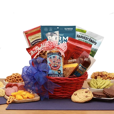 Proud to be An American Patriotic Snack Gift Basket
