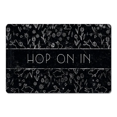 Chalk Easter Bunny Mat 27" x 18" Floor Mat