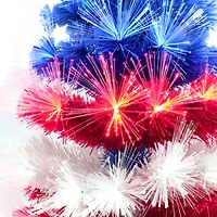 4ft. Fiber Optic Patriotic Artificial Christmas Tree