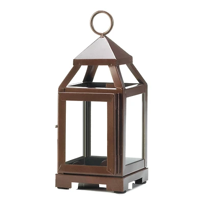 8.75" Copper Mini Contemporary Lantern