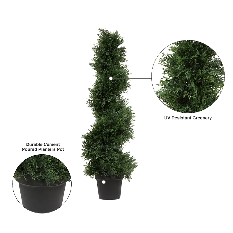 3ft. Potted Green Cedar Spiral Tree