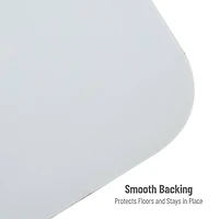 Mind Reader 9-to-5 Collection Blue Head in the Clouds Art Office Chair Mat with Lip