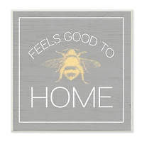 Stupell Industries Good To Bee Home Phrase Cute Insect Pun, 12" x 12"