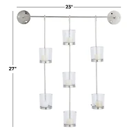 CosmoLiving by Cosmopolitan 27" Silver Contemporary Wall Sconce