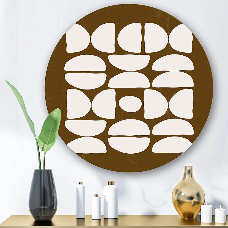 Designart - Abstract Composition of Minimal Half Moons